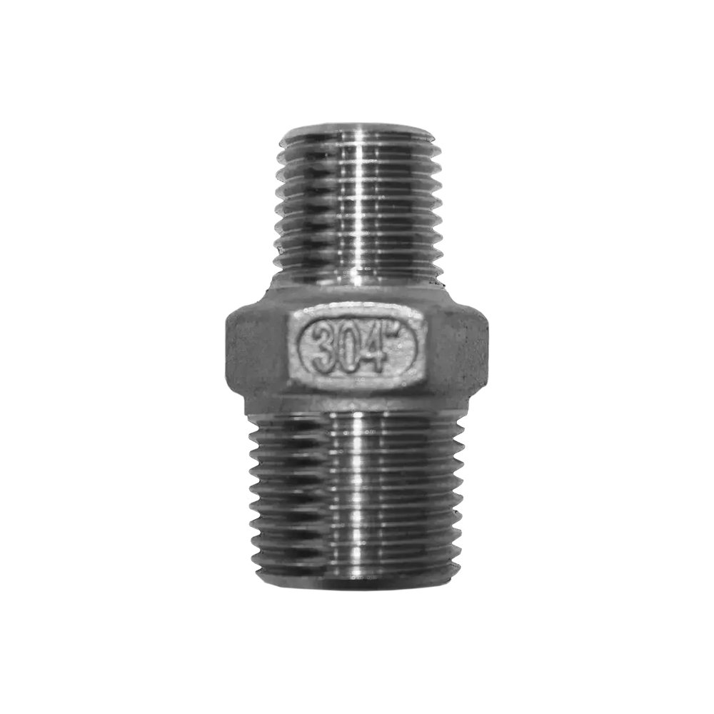 Ниппель резьбовой переходной нержавеющий Newkey, AISI304 DN50 х DN40 ( 2" х 1_1/2"), (CF8), PN16