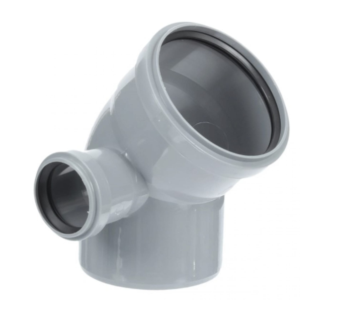 Отвод 110x45 с выходом 50 (левый) Политэк купить с доставкой по РФ
