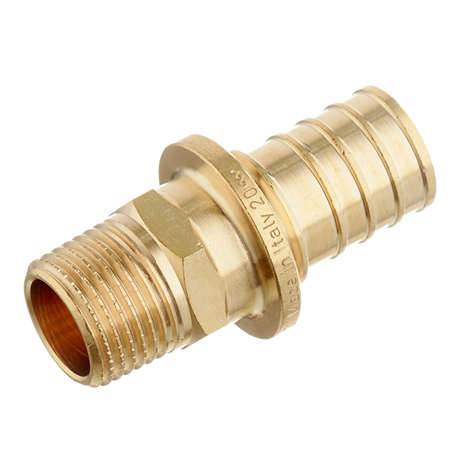Переходник с наружной резьбой STOUT 25 x R 1/2" латунь
