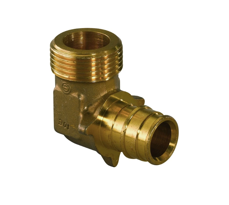 Угольник PE-X латунь радиальный  Дн25х3/4" НР Q&E Uponor