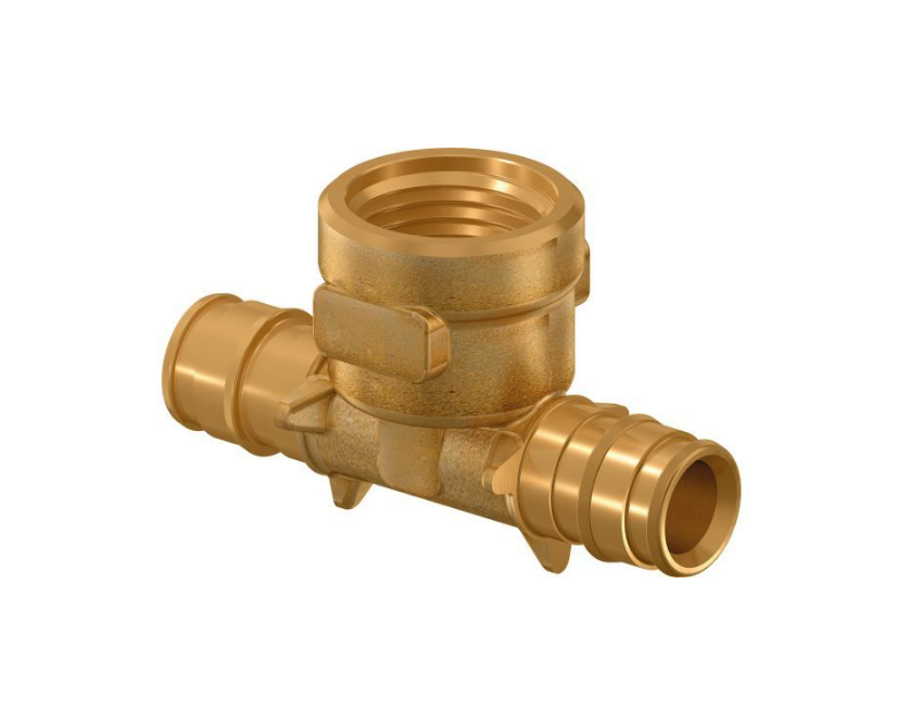 Тройник PE-X латунь радиальный Дн32х1"х32 ВР Q&E Uponor