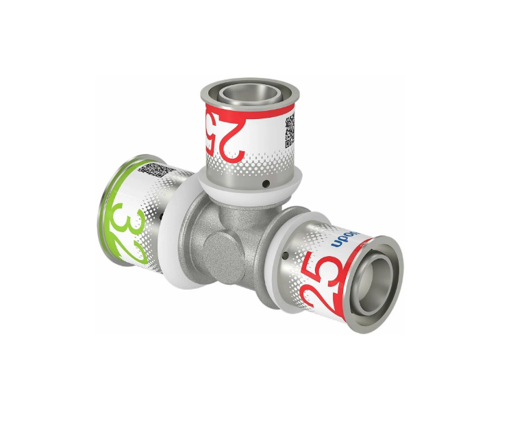 Тройник Uponor МП 1070583 пресс латунь Дн32х25х32 переходной