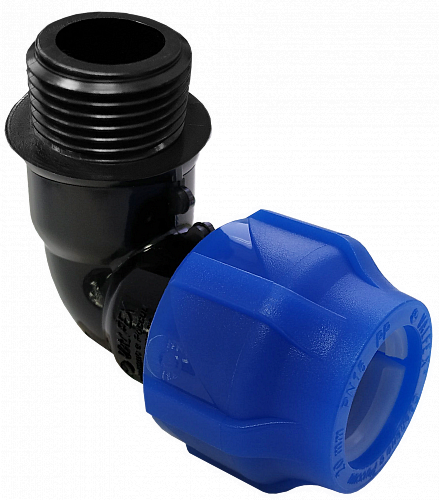 Отвод Valfex 90° 25-1/2", обжим-резьба, вн., PP-R, для ПНД труб