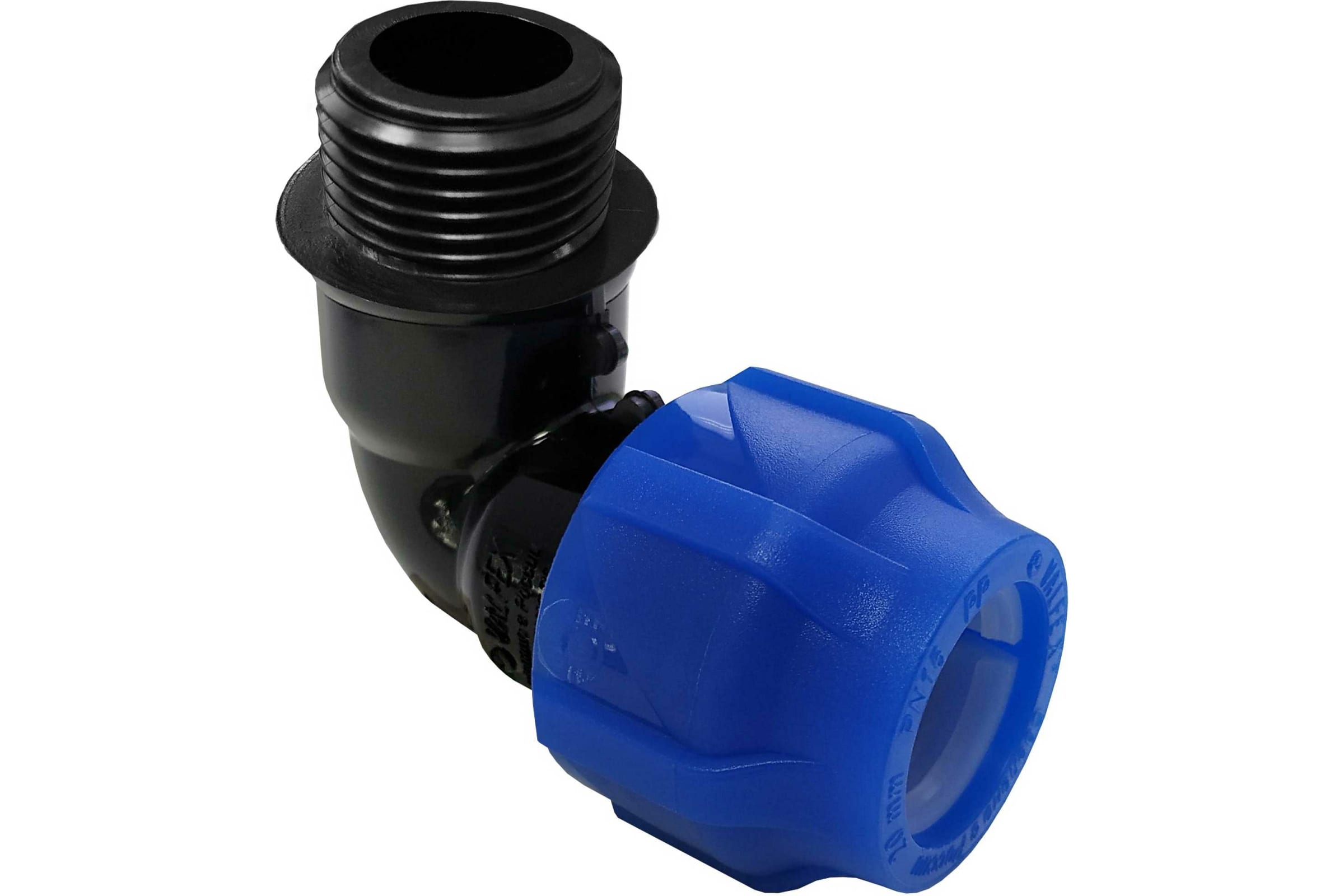 Отвод ПЭ компресс. Дн40х1 1/2"х90гр НР VALFEX купить с доставкой по РФ