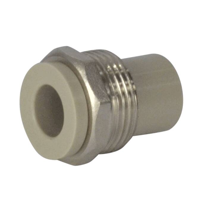 Штуцер PP-R серый комбинированный Дн20х3/4" НР VALFEX 10137120Г