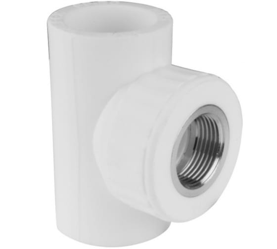Тройник PP-R бел комб 20х3/4 дюйма VALFEX ВР 10127120 127-0516