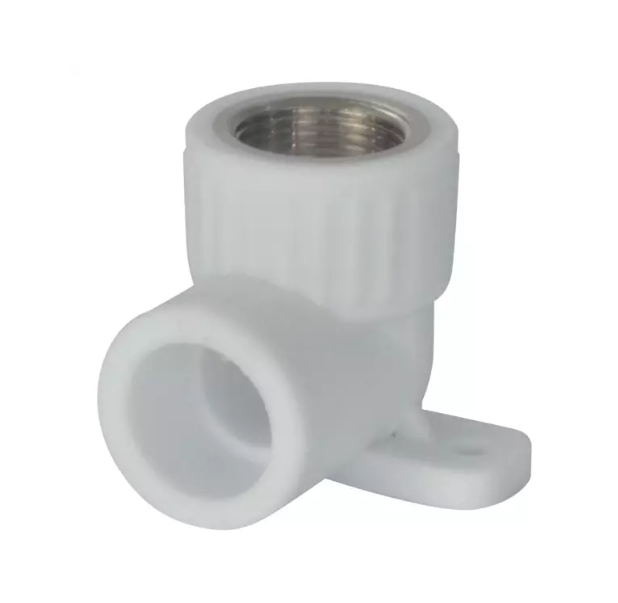 Угольник PP-R серый комбинированный Дн25х1/2" ВР с креплением VALFEX 10120025Г