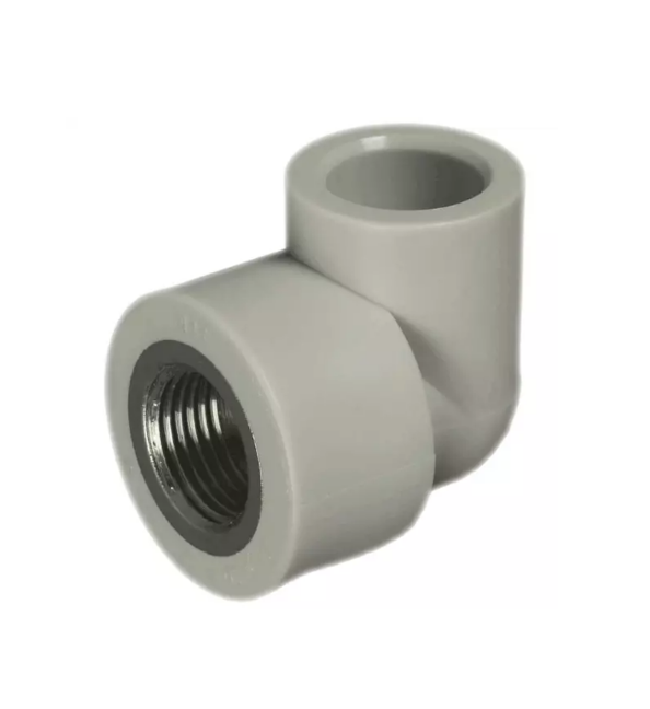 Угольник PP-R серый комбинированный Дн20х3/4" ВР VALFEX 10125120Г