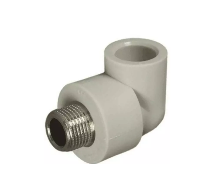 Угольник PP-R серый комбинированный Дн20х3/4" НР VALFEX 10126220Г