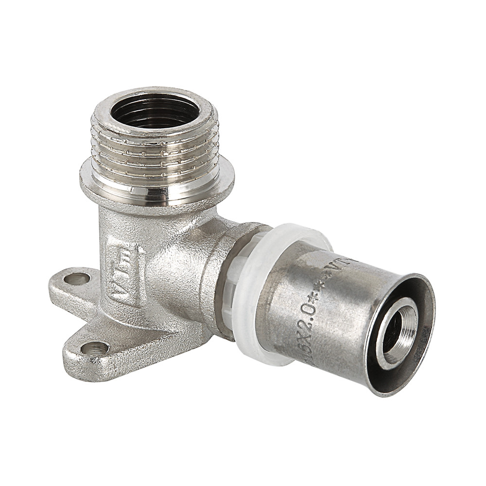 Пресс-фитинг – угольник с креплением (водорозетка) с наружной резьбой купить с доставкой по РФ