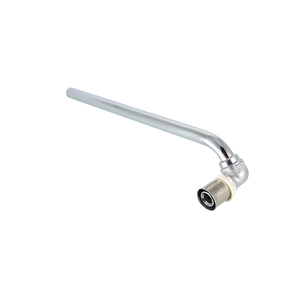 Пресс-фитинг – угольник с хромированной трубкой купить с доставкой по РФ