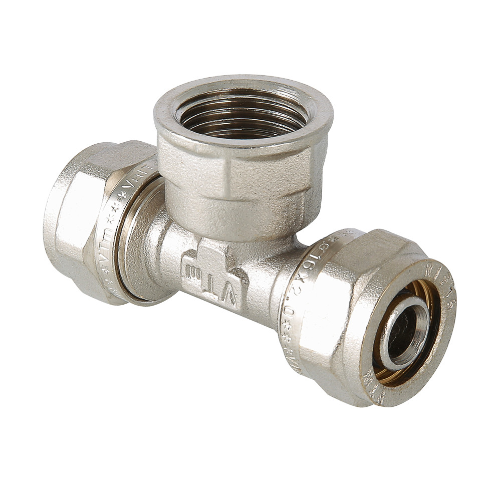 Фитинг Valtec VTM.332.N.320632 обжимной – тройникс переходом на внутреннюю резьбу купить с доставкой по РФ