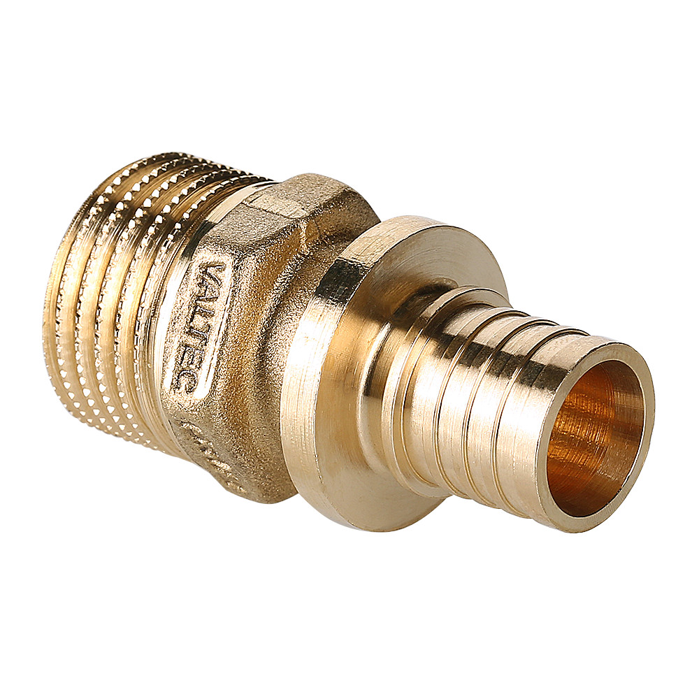 Фитинг Valtec VTM.401.BG.001604 аксиальный универсальный – фитинг надвижной с переходом на наружную резьбу купить с доставкой по РФ