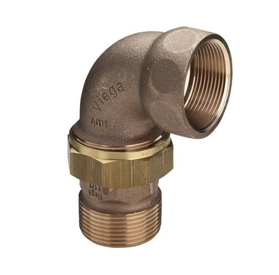 Американка угловая 90° 1/2"-1/2" Viega R2, 3098, резьба-резьба, вн.- нар., бронза купить с доставкой по РФ