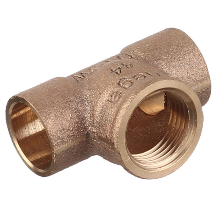 Тройник 18-1/2"-18 Viega R4, 94130G, пайка-резьба, вн., бронза