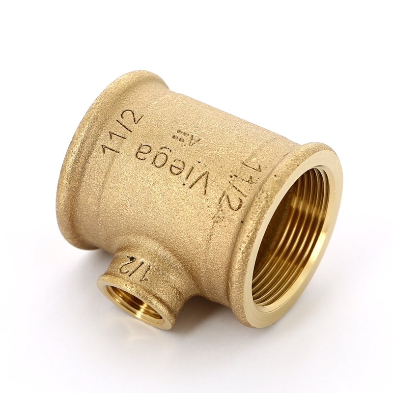 Тройник 3/4"-1/2"-3/4" Viega R2, 3130, резьба-резьба, вн., бронза