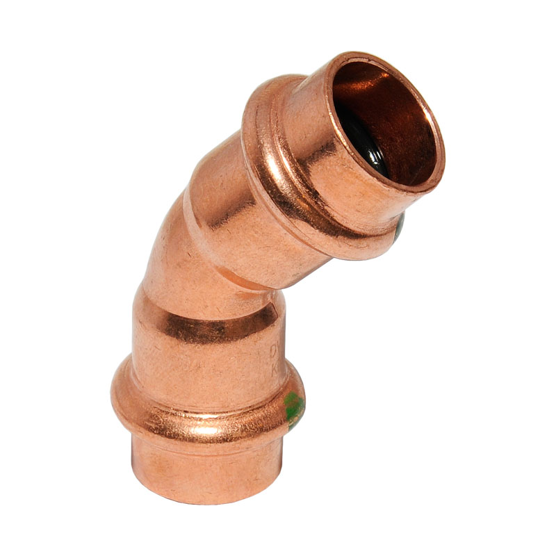 Угол BB 45° Profipress, c SC-Contur, 15 мм, медь Viega