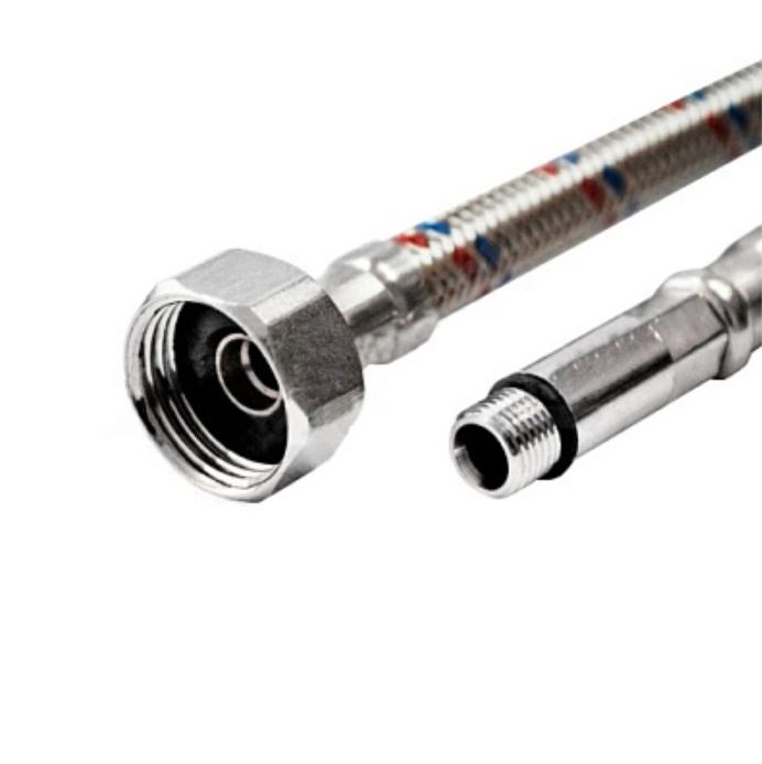 Гибкая подводка для смесителей VALFEX нерж.сталь М10*18-1/2" 40 см (100)
