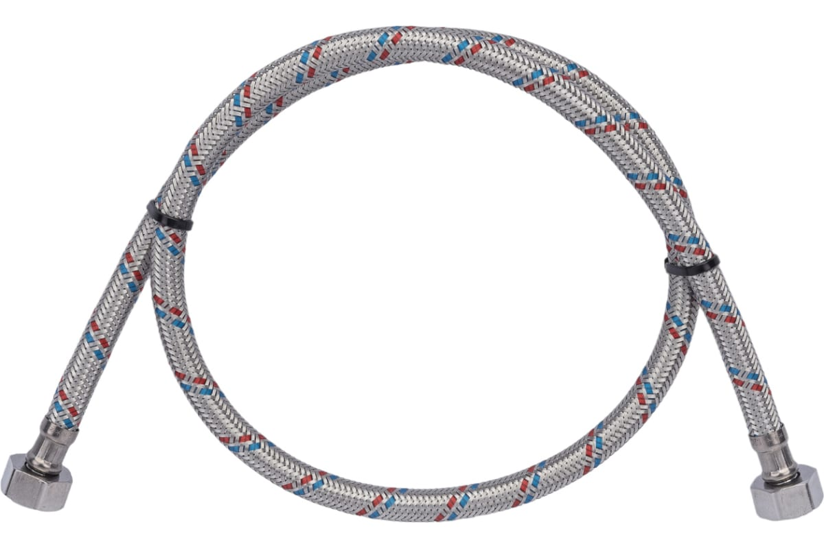 Подводка Valtec гибкая для воды с ниппелем из нержавеющей стали VTF.001.IS.0404100 купить с доставкой по РФ