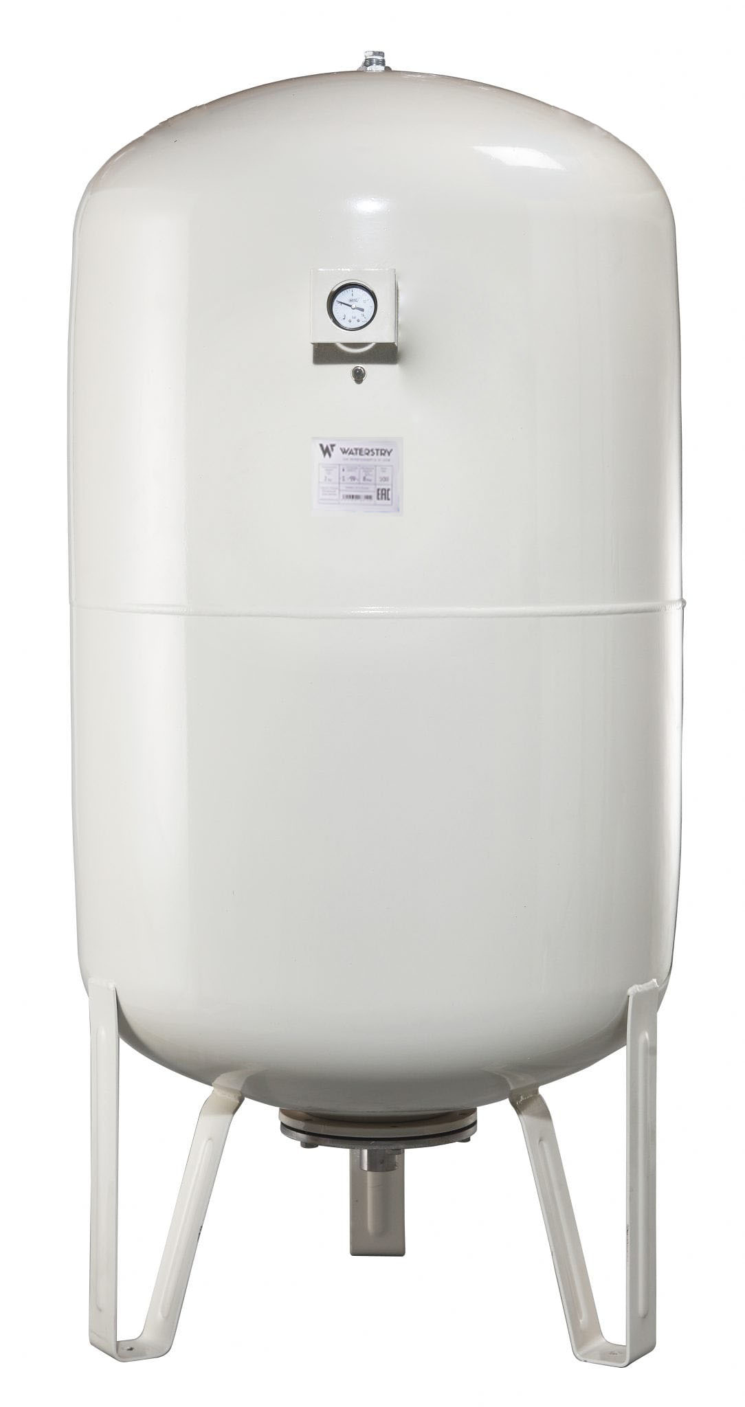 Бак мембранный Waterstry CW-LV 60 10bar -10 °C / + 99 °C 1" вертикальный на ножках с манометром (серый)