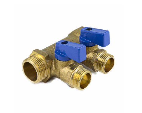 Коллектор лат шар/к син 3/4" м/р 2в 1/2" н/р 35мм Aquasfera 9025-01