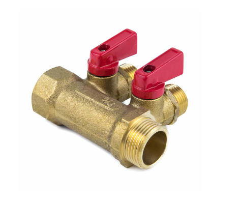 Коллектор лат шар/к красн 3/4" м/р 2в 1/2" н/р 35мм Aquasfera 9026-01 купить по цене "по запросу"