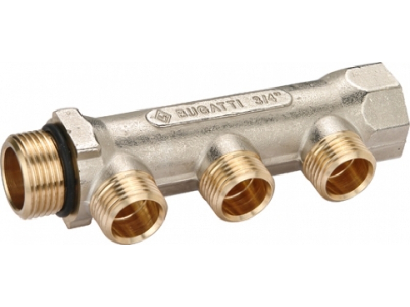 Коллектор Bugatti MICHIGAN  W4000 4221 3/4"х1/2" 3 вых., латунь купить с доставкой по РФ