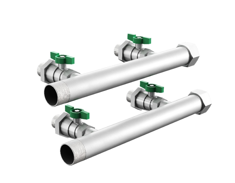 Коллектор Grundfos CMBE TWIN (4 выхода) 1 1/2"х1" c шаровыми кранами латунь  купить с доставкой по РФ