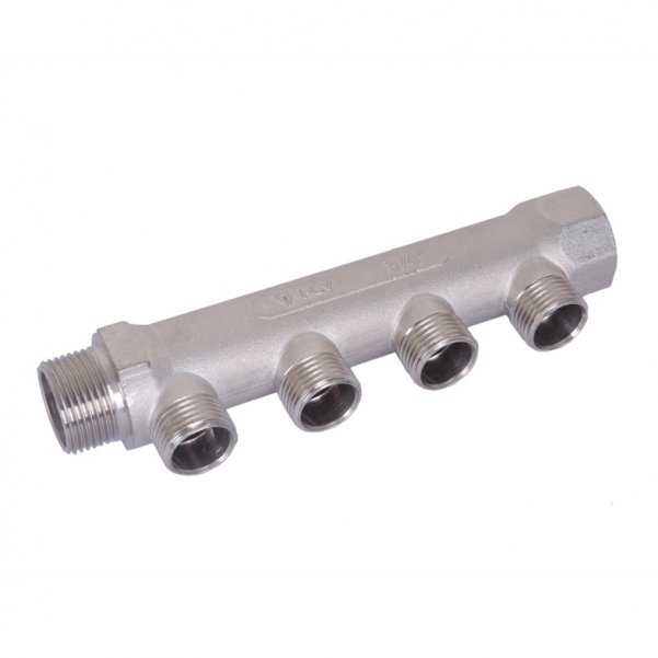 Коллектор 1"ПМ х 4П1/2" ник. HLV Technology купить с доставкой по РФ