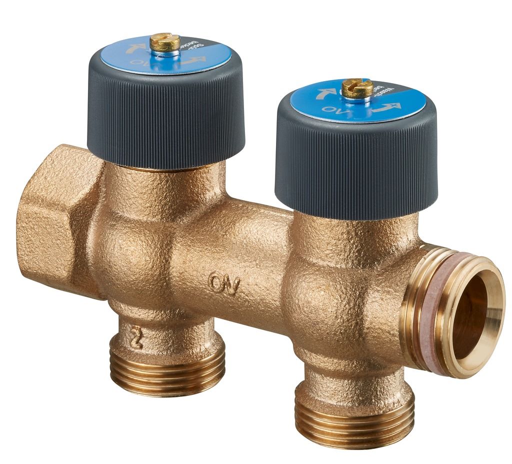 Гребёнка, 3/4", Multidis R 2 Oventrop выход-3/4", бронза, с самоуплотнением, без мёртвых зон в корпусе, крепеж арт 4200571