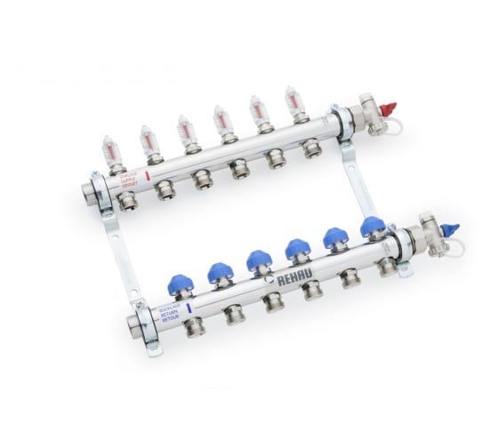 Коллектор Rehau 1", HKV-D 5, выход-3/4" ЕК, нержавеющая сталь