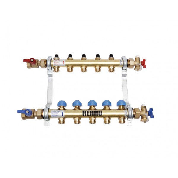 Коллекторная группа НН 1" x 10 вых 3/4"EK Rehau HKV