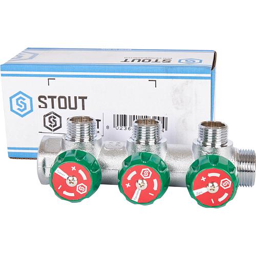 Коллектор регулирующий STOUT SMB-6849-341203  3/4, 3 отвода 1/2 купить по цене 3472 руб.