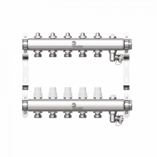 Коллектор нерж. Wester MUVS 1"-3/4 в сборе на 5 выходов