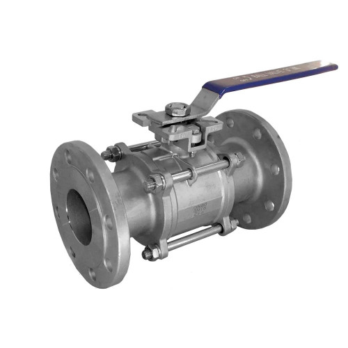 Кран шаровой Newkey фланцевый под привод нержавеющий (3PC), AISI304 DN32 (1_1/4"), (CF8), PN16 купить с доставкой по РФ