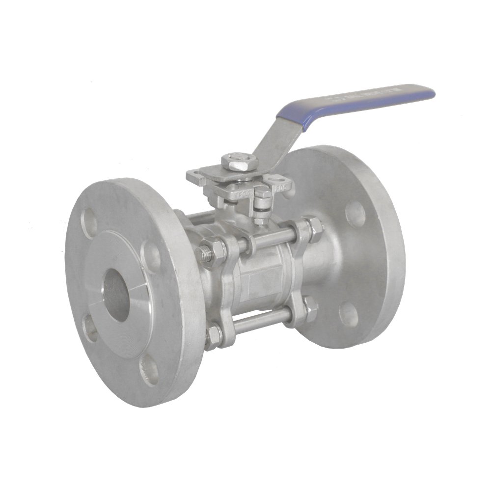 Кран шаровой фланцевый под привод нержавеющий Newkey (3PC), AISI304 DN65 (2_1/2"), (CF8), PN16