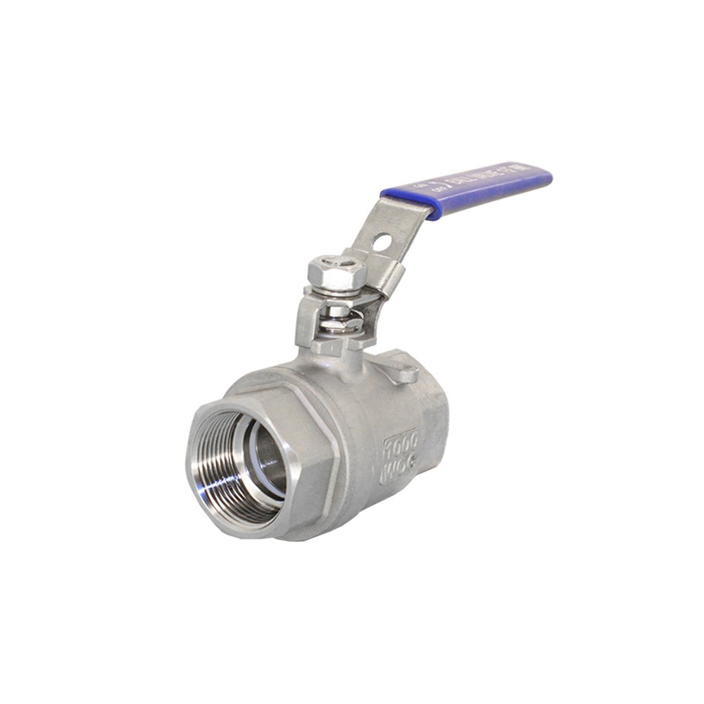 Кран шаровой муфтовый двусоставной с фиксатором нержавеющий Newkey (2PCH), AISI304 DN40 (1_1/2"),(CF8),PN63