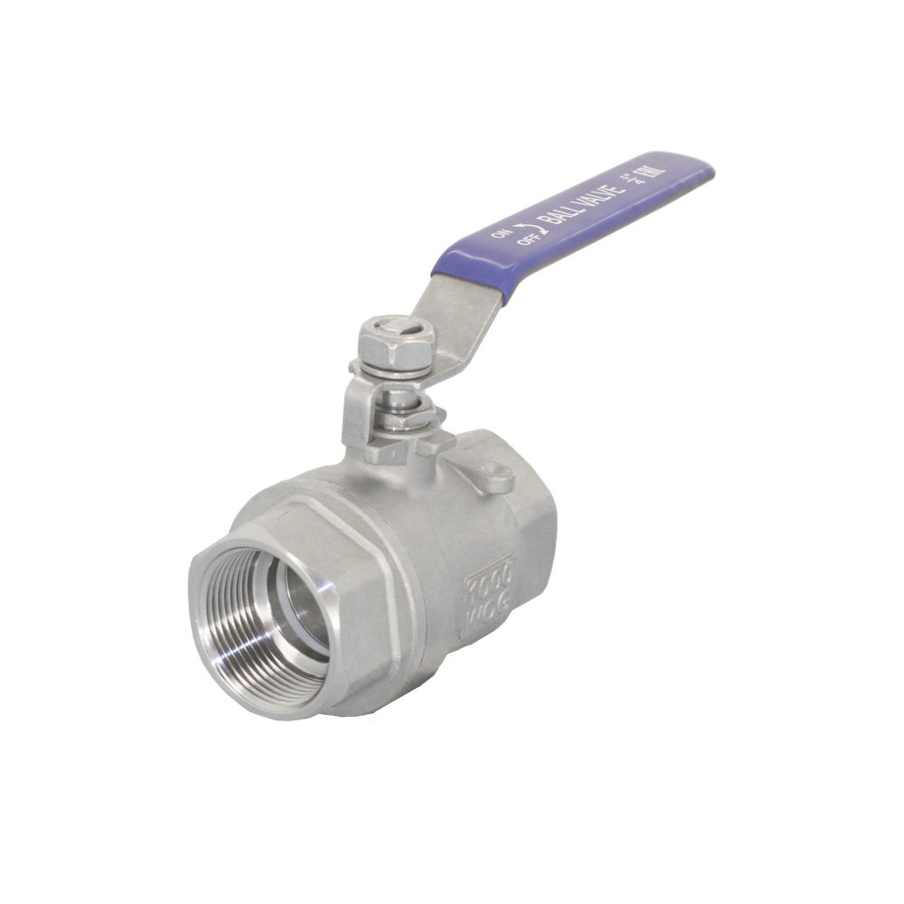 Кран шаровой муфтовый двусоставной нержавеющий Newkey (2PC), AISI316 DN 8 (1/4"), (CF8M), PN63