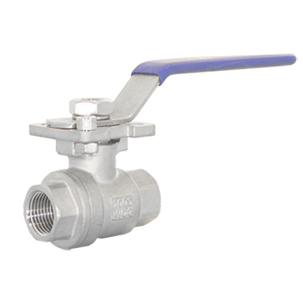Кран шаровой муфтовый под привод нержавеющий Newkey (2PC), AISI304 DN65 (2_1/2"), (CF8), PN64