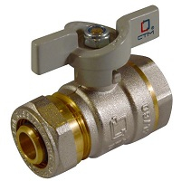 Кран шаровой CTM для воды 16х1/2" ц/г бабочка СТАНДАРТ