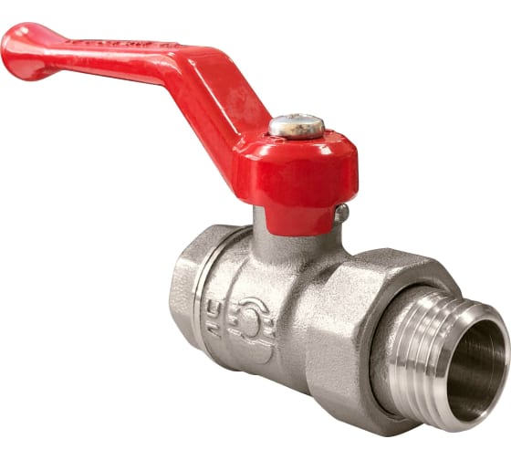 Кран шаровой Valfex латунный OPTIMA для ВОДЫ амер. 3/4" ВР/НР рычаг, НИКЕЛ 11Б27фт1М VF.225.NLR1.034.Bir