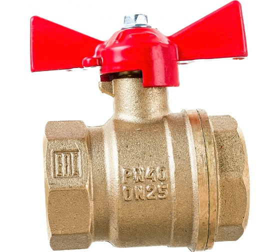 Кран шаровой Valfex для ВОДЫ 1" ВР/ВР ручка-бабочка, латунный 11Б27фт1М VF.217.LB1.100.Bir