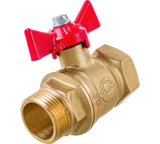 Кран шаровой Valfex для ВОДЫ 3/4" ВР/НР ручка-бабочка, латунный 11Б27фт1М VF.218.LB1.034.Bir
