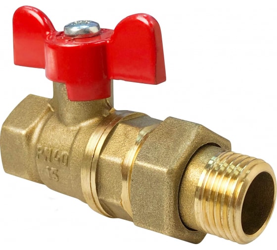 Кран шаровой VALFEX для ВОДЫ амер-ка, 1/2" ВР/НР ручка-бабочка, VF.227.LB1.012.Bir