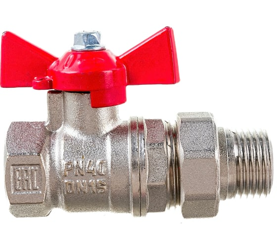 Кран шаровой Valfex для ВОДЫ 1/2" ВР/НР бабочка, амер, латунный VF.227.NB1.012.Bir
