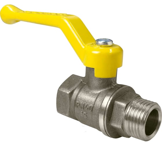 Кран шаровой VALFEX для ГАЗА 1/2" ВР/НР рычаг, латунный НИКЕЛИР-Й 11Б27фтМ VF.272.NR3.012.Bir