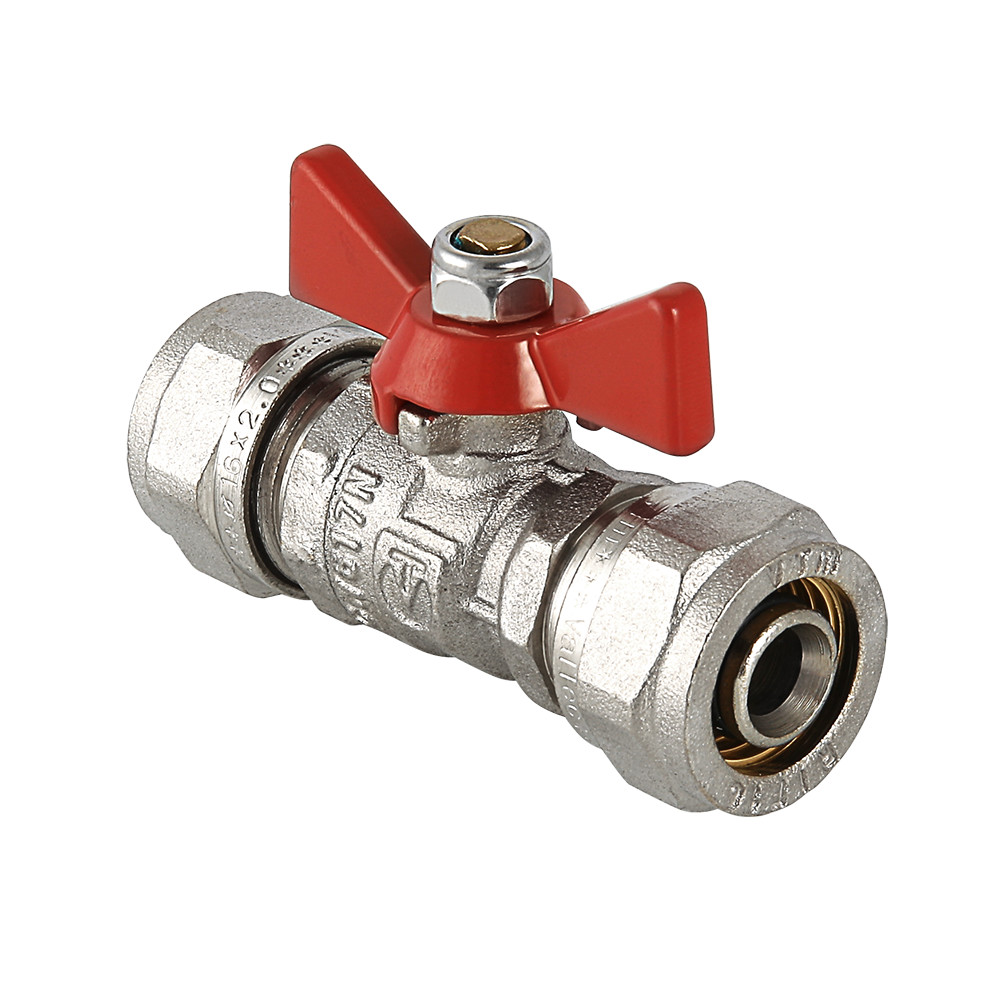 Кран шаровой Valtec с обжимным соединением VT.343.N.1616 купить с доставкой по РФ