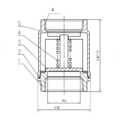 Клапан обратный пружинный Abra D12-H12W-1000-040 Ду40 Ру40 резьбовой заказать со складов по всей России