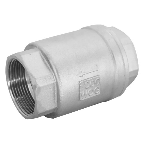 Обратный клапан муфтовый прямой нержавеющий Newkey, AISI304 DN15 (1/2"), (CF8), PN64