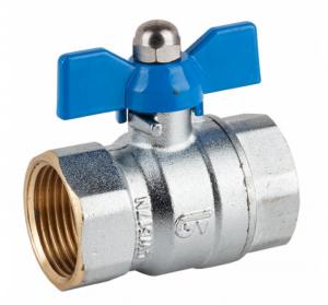 Кран шаровой полнопроходной GENEBRE 3046 04 DN015 PN25, корпус - латунь, шар - латунь, уплотнение шара - PTFE, НР/ВР, ручка-бабочка
